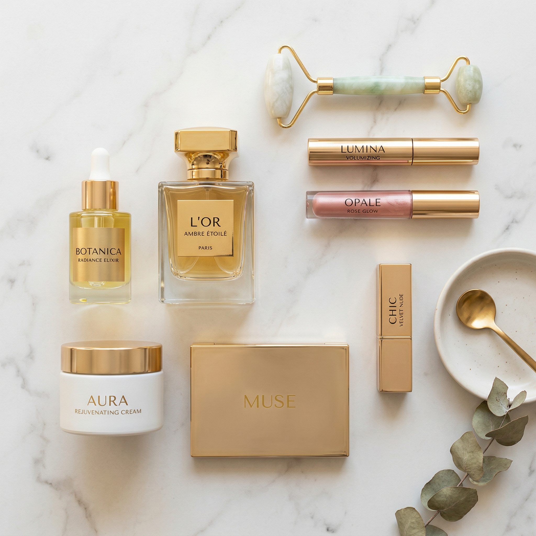 Cosméticos e produtos de beleza premium