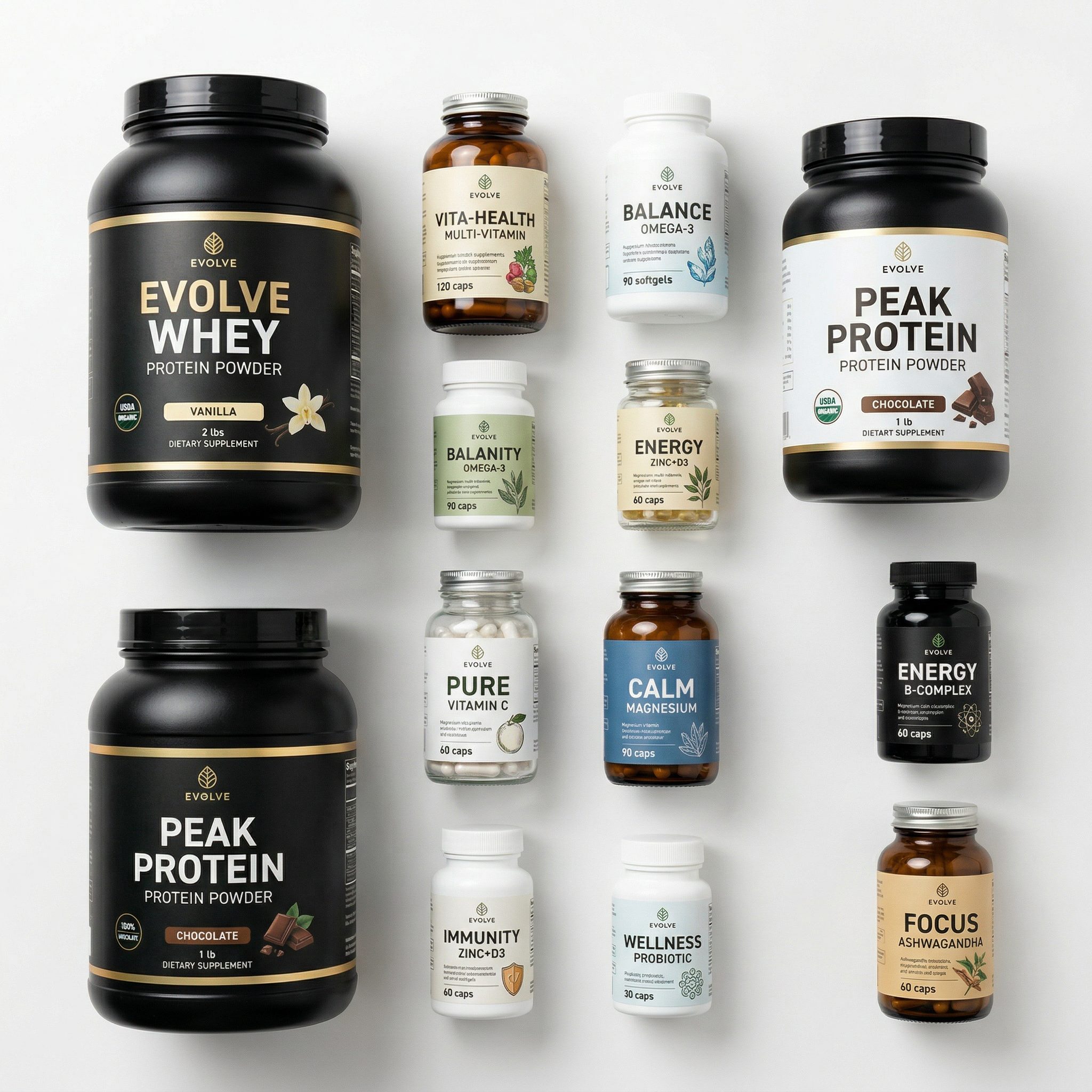 Suplementos e vitaminas americanas